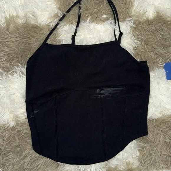 ☀️SUMMER CLEARANCE SALE☀️ Abound Black ‘corset’ Crop Top - Picture 1 of 1